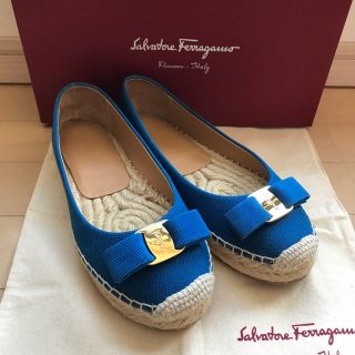 サルヴァトーレフェラガモ(Salvatore Ferragamo)のFerragamo エスパドリーユ BLAKE フラットシューズ ヴァラ(バレエシューズ)