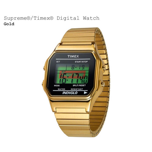 Supreme®/Timex® Digital Watch Gold