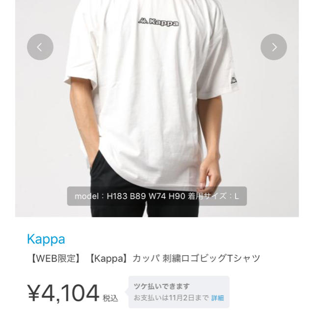 Kappa(カッパ)のkappa web限定品 M メンズのトップス(Tシャツ/カットソー(半袖/袖なし))の商品写真