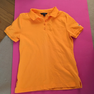 ユニクロ(UNIQLO)のポロシャツ    オレンジ  M  中美品  ランズエンド(ポロシャツ)