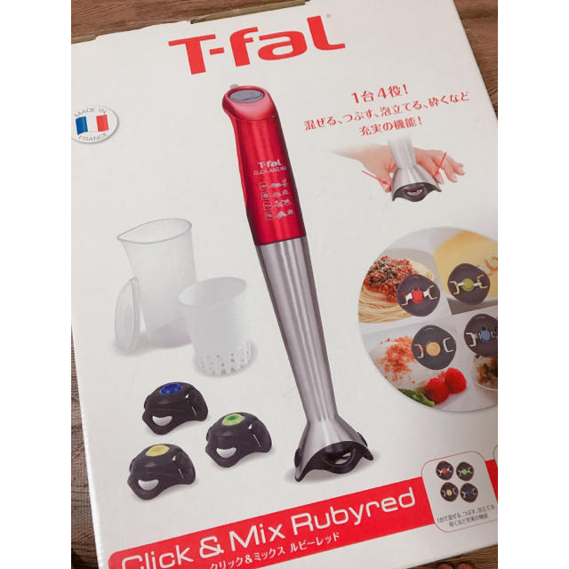 【未使用品】T-fal クリック&ミックス ルビーレッド