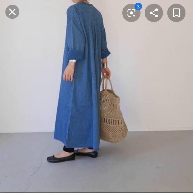 argue denim caftan dress レディースのワンピース(ロングワンピース/マキシワンピース)の商品写真