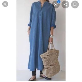 argue denim caftan dress(ロングワンピース/マキシワンピース)