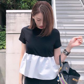 バーニーズニューヨーク(BARNEYS NEW YORK)のyoko chan  バイカラーＴ(Tシャツ(半袖/袖なし))