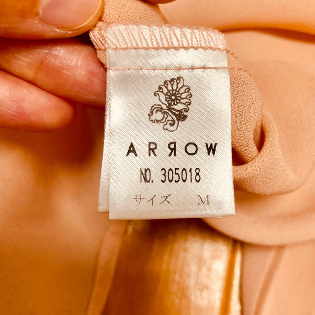 ARROW(アロー)のレースブラウス  ARROW 可愛い　透け　ピンク レディースのトップス(シャツ/ブラウス(長袖/七分))の商品写真
