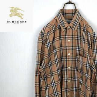 バーバリー(BURBERRY)の【たた様専用】バーバリーズ ☆90s 刺繍ロゴ 長袖 BDシャツ H(シャツ)