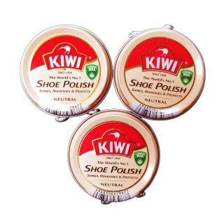 KIWI キィウイ SHOE POLISH(シューポリッシュ)無色　小缶３個(日用品/生活雑貨)