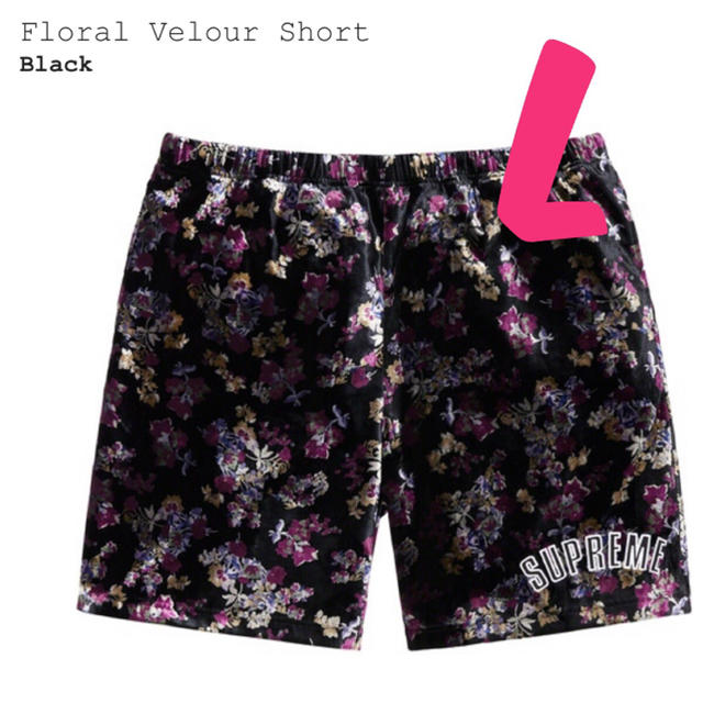 L Floral Velour Short Supreme 新品のサムネイル