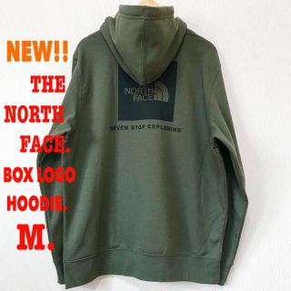 ザノースフェイス(THE NORTH FACE)のM相当 新品 ノースフェイス  BOXロゴ パーカー モスグリーン レア(パーカー)