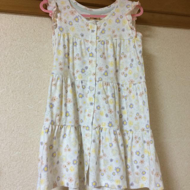 gelato pique(ジェラートピケ)の花柄ワンピース キッズ/ベビー/マタニティのキッズ服女の子用(90cm~)(ワンピース)の商品写真