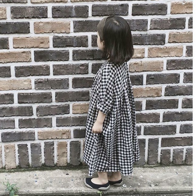 新作❤️可愛いキッズチェックワンピース110cm キッズ/ベビー/マタニティのキッズ服女の子用(90cm~)(ワンピース)の商品写真