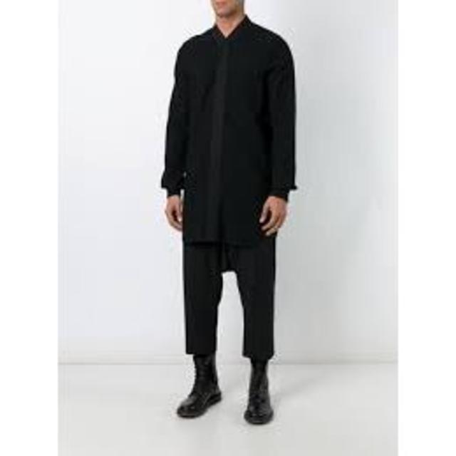 Rick Owens(リックオウエンス)の定価10万 Rick Owens ウール ロング シャツ 48 ブラック  メンズのトップス(シャツ)の商品写真