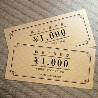 日本ビューホテル　優待券(宿泊券)