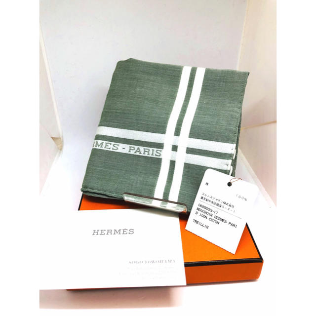 Hermes(エルメス)のHERMES/エルメス ハンカチ コットン素材 新品未使用 正規品 レディースのファッション小物(ハンカチ)の商品写真