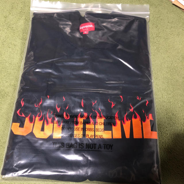 supreme Flame S/S ブラック XL 希少 tシャツ 1