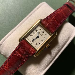 Cartier - カルティエ マストタンク アラビア数字 希少 SM 尾錠純正