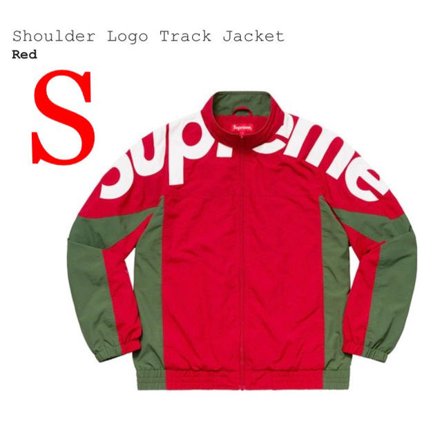 S 赤 Supreme Shoulder Logo Track Jacket