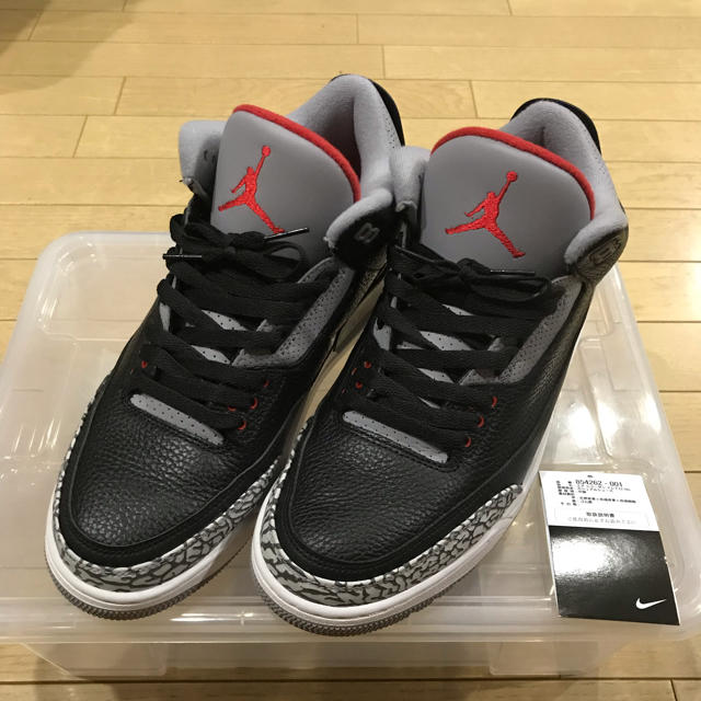 air jordan 3 black cement 専用出品