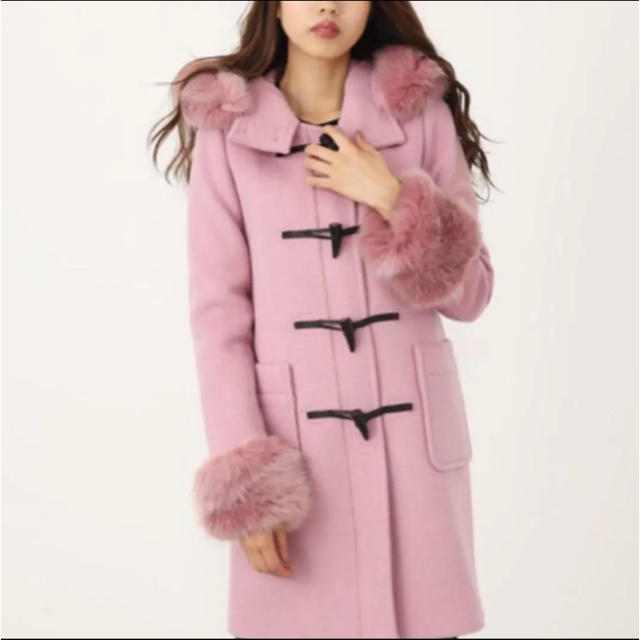 rienda - rienda Faux Fur SLV WoolダッフルCT Sサイズ ピンクの通販 ...