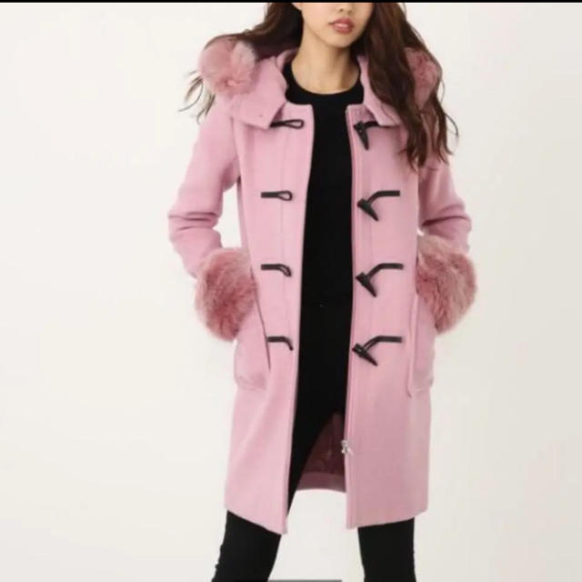 rienda - rienda Faux Fur SLV WoolダッフルCT Sサイズ ピンクの通販 ...