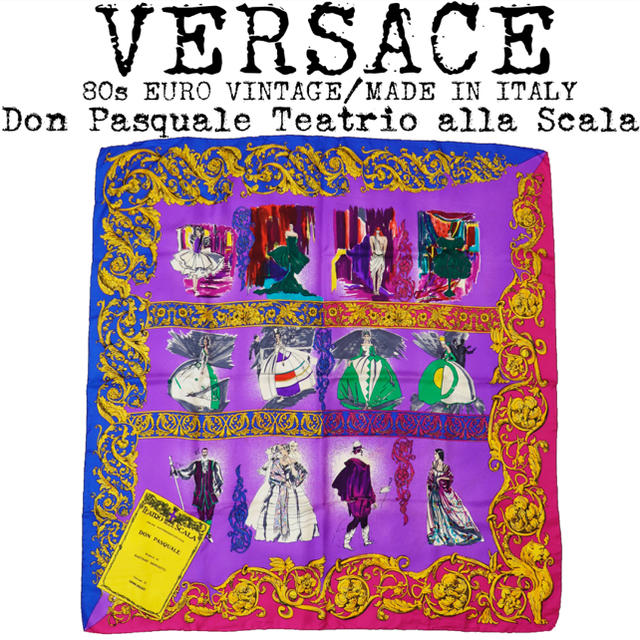 VERSACE(ヴェルサーチ)の★美品★廃盤★VERSACE★ヴェルサーチ★80s★シルク スカーフ★イタリア製 レディースのファッション小物(バンダナ/スカーフ)の商品写真