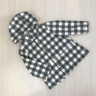 ザラキッズ(ZARA KIDS)のザラベイビー**ブロックチェック コート ジャンパー(ジャケット/上着)