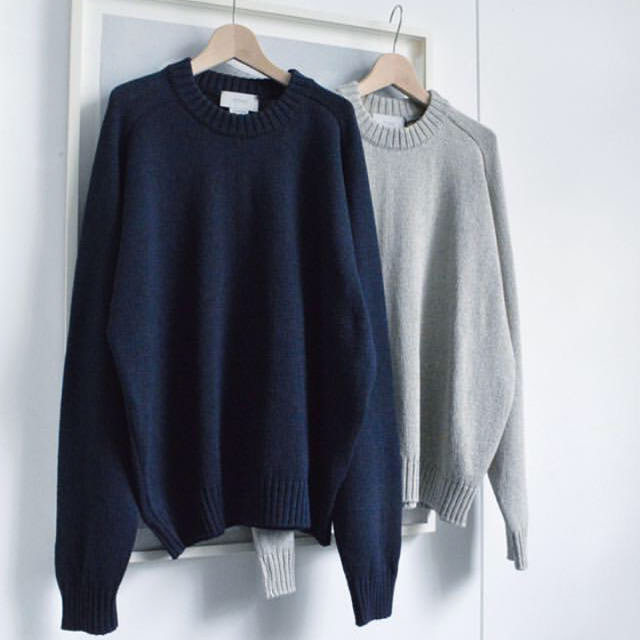 yoke 5G Oversized Crew Neck Knit 【S】