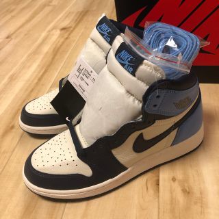 ナイキ(NIKE)の23.5 AIRJORDAN1 RETRO OG GS OBSIDIAN UNC(スニーカー)