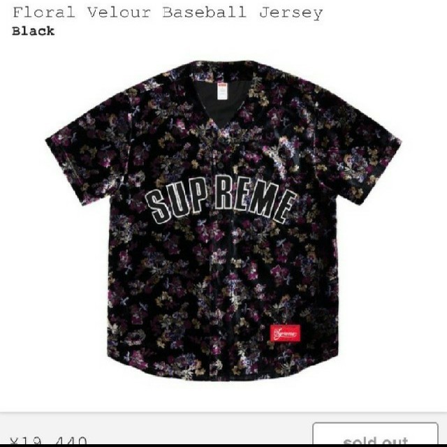 Supreme Floral Velour Baseball Jersey