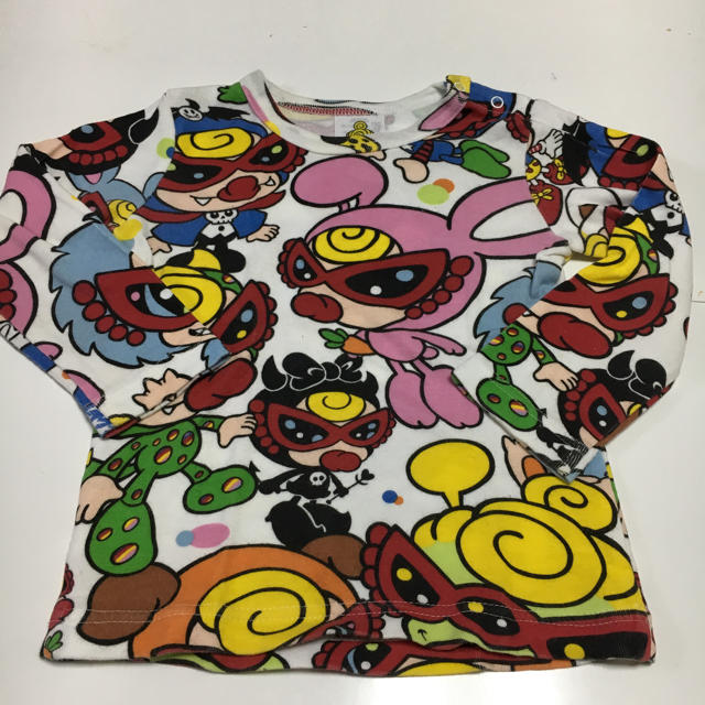 HYSTERIC MINI(ヒステリックミニ)のモンスター総柄T 80 キッズ/ベビー/マタニティのベビー服(~85cm)(Ｔシャツ)の商品写真