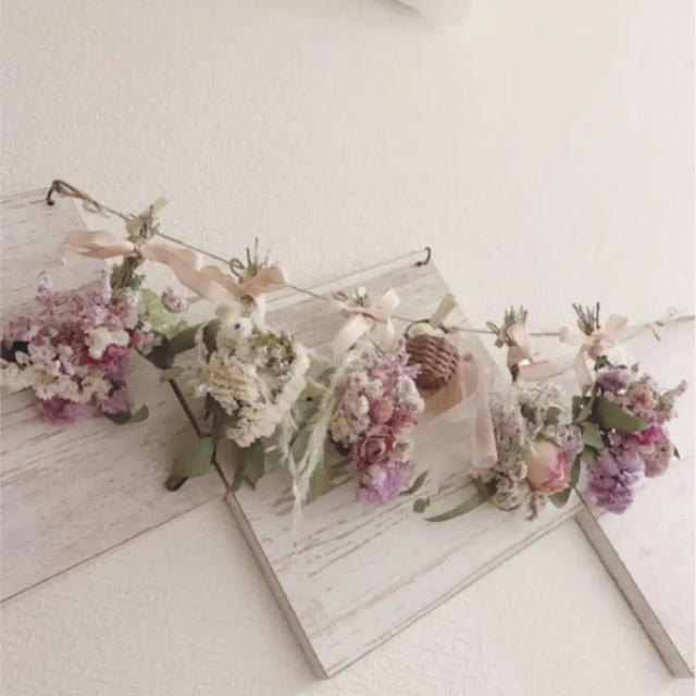№39/ボタニカル❀バラの花々スワッグとミニバスケットいっぱいのお花ガーランド❀