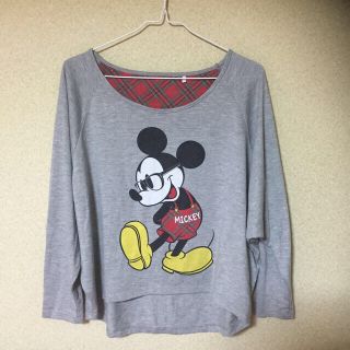 ディズニー(Disney)のミッキードルマントップス(Tシャツ(長袖/七分))