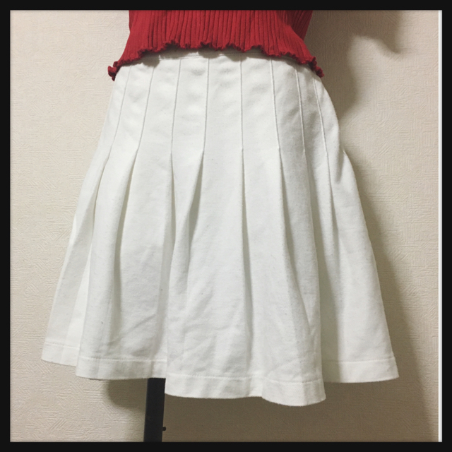 NARUMIYA INTERNATIONAL(ナルミヤ インターナショナル)の[Double focus]スコート風スカート 白  春夏 キッズ/ベビー/マタニティのキッズ服女の子用(90cm~)(スカート)の商品写真