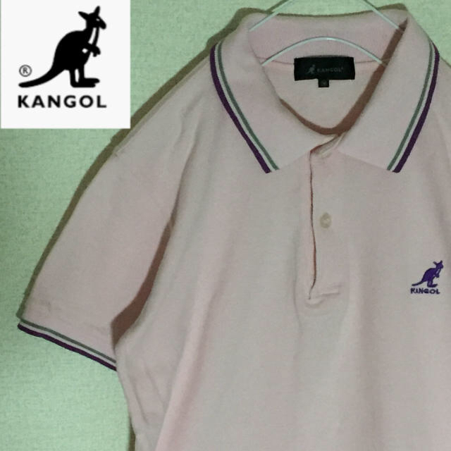 KANGOL(カンゴール)の【レア】カンゴール ポロシャツ 胸刺繍ロゴ有り☆人気のパープル×ピンク☆メンズM メンズのトップス(ポロシャツ)の商品写真