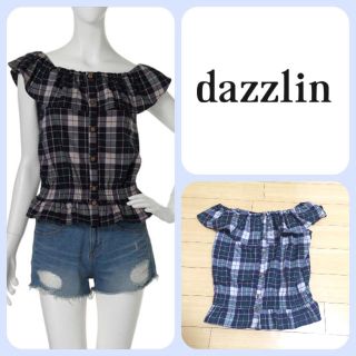 ダズリン(dazzlin)のdazzlin♡チェックフリルブラウス(シャツ/ブラウス(半袖/袖なし))