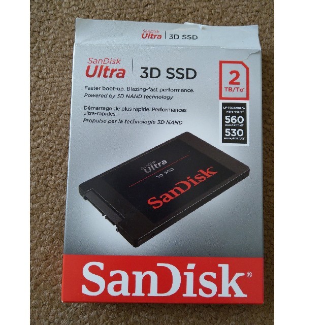 SanDisk(サンディスク)のSandisk Ultra 3D SSD 2TB 使用少 スマホ/家電/カメラのPC/タブレット(PCパーツ)の商品写真