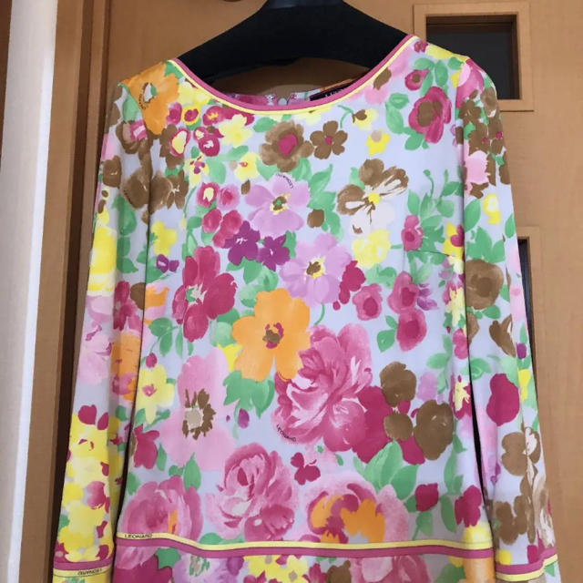 花柄 レオナールワンピース(カンカン素材)