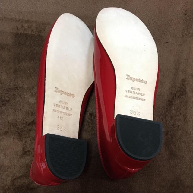 repetto(レペット)のレペット 赤エナメルバレエシューズ 36.5 レディースの靴/シューズ(バレエシューズ)の商品写真