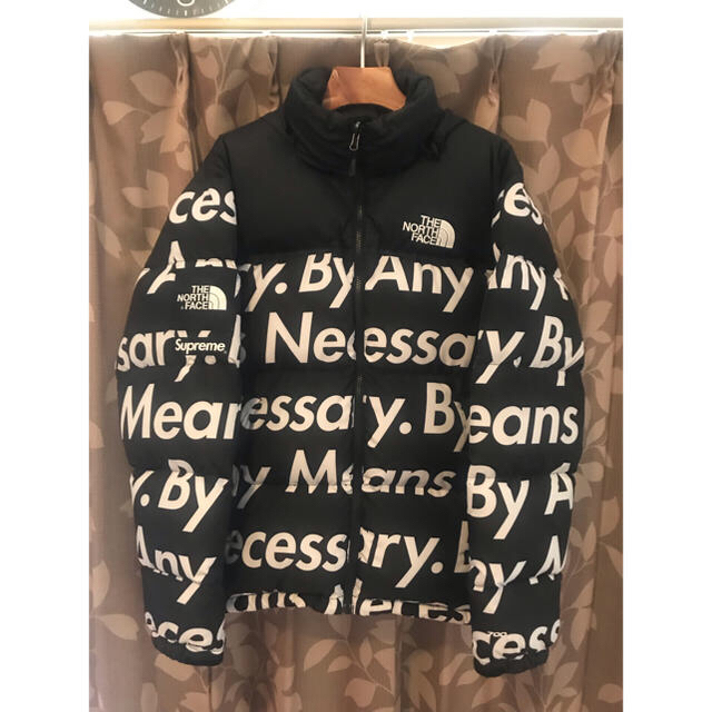 キムタク着supreme×THENORTHFACE英字ヌプシダウンジャケット黒M キムタク着supreme×THENORTHFACE英字ヌプシダウンジャケット黒M
