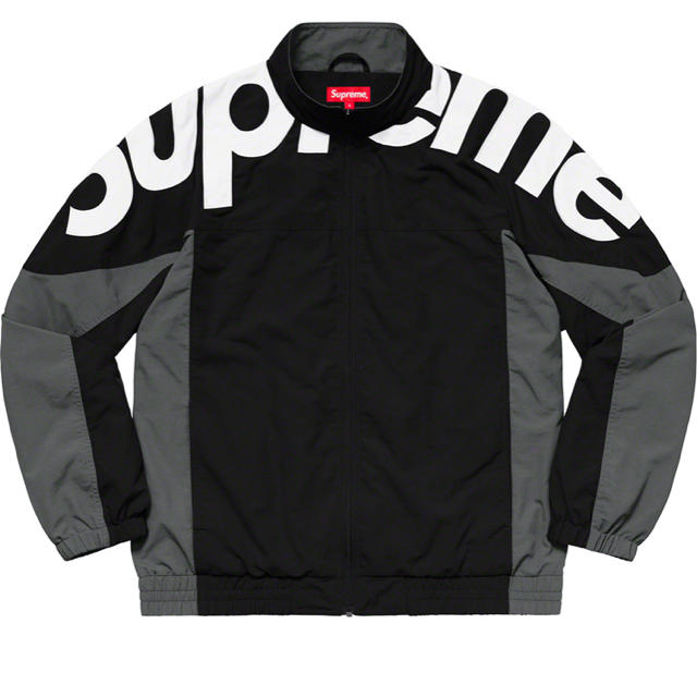 supreme  shoulder logo track jacket M 黒