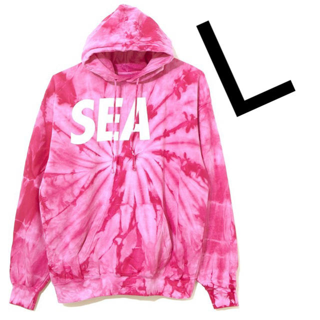 トップスWIND AND SEA PRINT HOODIE PARKA タイダイ L