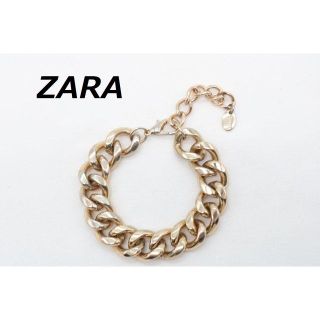 ザラ(ZARA)の【P-933】ザラ 喜平 チェーン ブレスレット 15ミリ ゴールドカラー(ブレスレット/バングル)