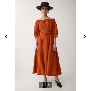 マウジー(moussy)の【値下げ】MOUSSY オフショルワンピース(ロングワンピース/マキシワンピース)