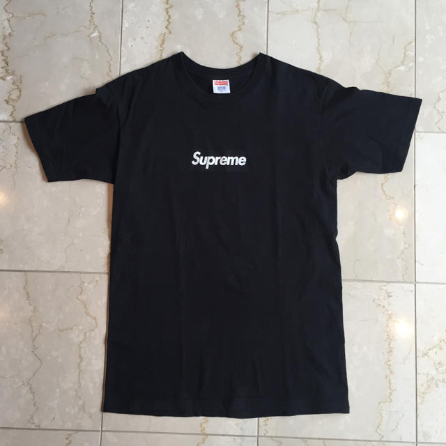 Supreme Box Logo Tee 黒Tシャツ/カットソー(半袖/袖なし)