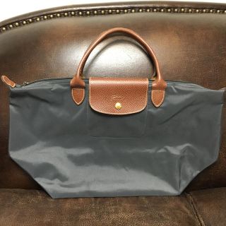 ロンシャン(LONGCHAMP)のLongchamp ロンシャン プリアージュ ナイロン Mサイズ ガンメタル(トートバッグ)