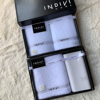 インディヴィ(INDIVI)のINDIVI  フェイスタオル 3枚  未使用品(タオル/バス用品)