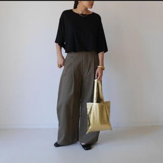 ドゥーズィエムクラス(DEUXIEME CLASSE)のargue  METALLIC  BAG ゴールド(ショルダーバッグ)