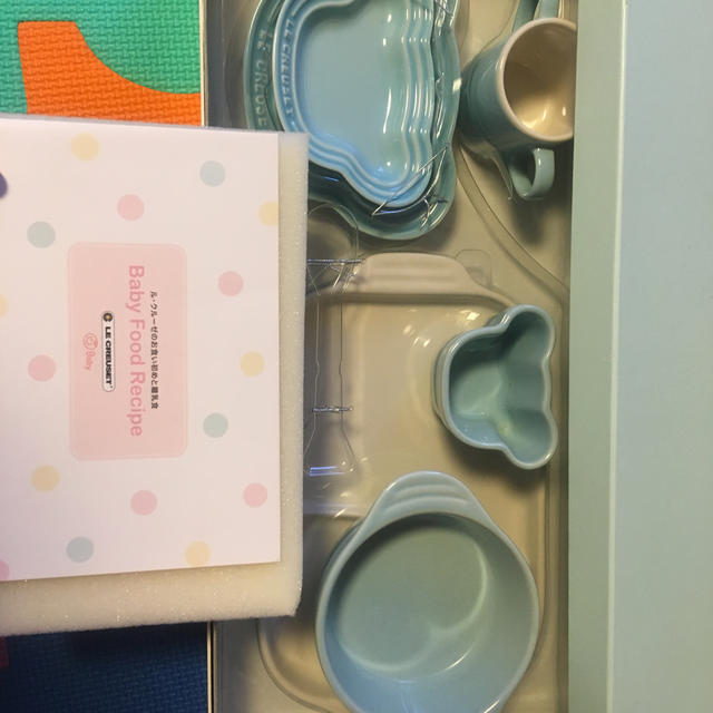 LE CREUSET(ルクルーゼ)のル クルーゼ 離乳食食器セット (ブルー) キッズ/ベビー/マタニティの授乳/お食事用品(離乳食器セット)の商品写真