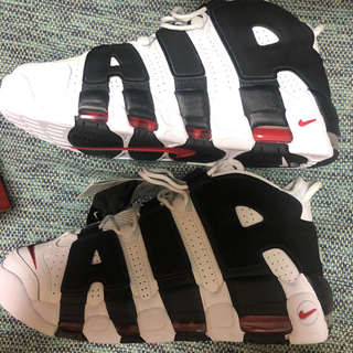 27.5cm NIKE AIR MORE UPTEMPO モアテン 白黒 ゼブラ