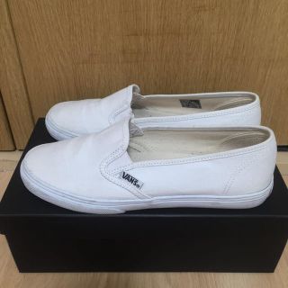 ヴァンズ(VANS)のVANS 白スリッポン(スニーカー)